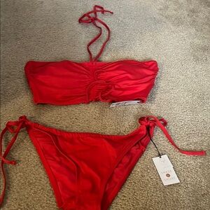 NWT! Shade & Shore Red Bikini Set